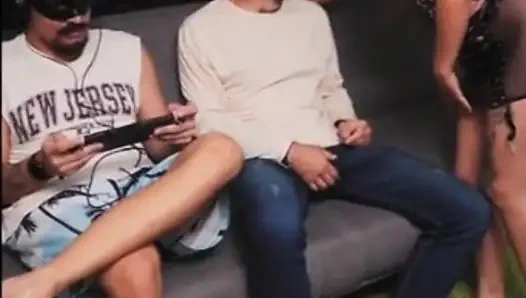 my STEPBROTHER likes to see me play his friends