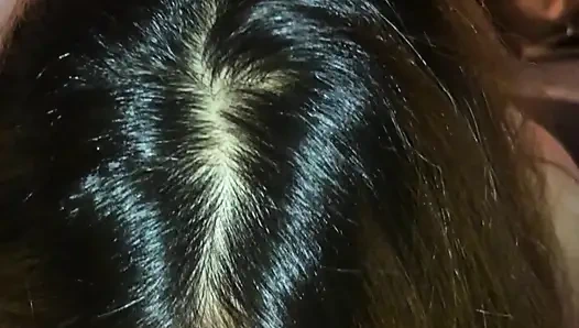 Hot MILF sucking cock like a whore all the way down in her throat