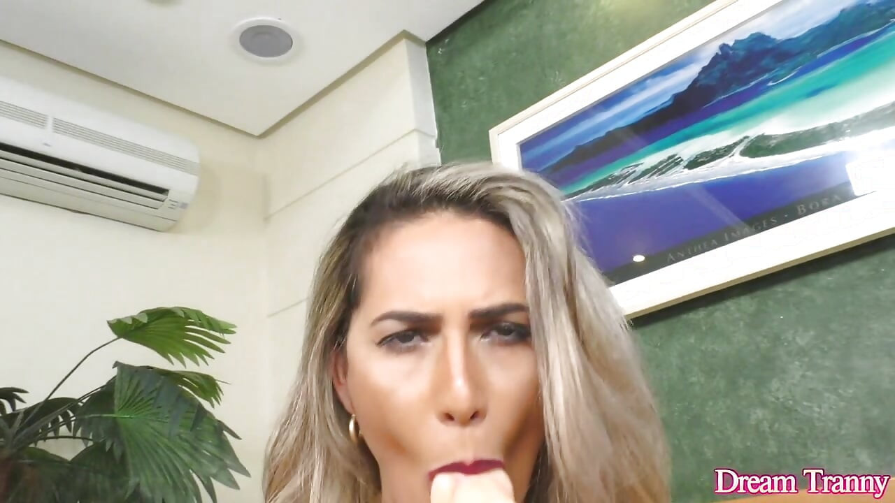 Tranny Bella Atrix Drills Her Ass Using a Big Dildo