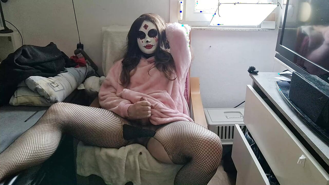 Gothic Trans Woman Bursting - Mastubation Orgasm