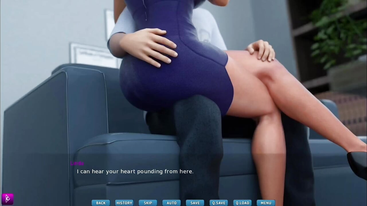 Sexy beauty kiss her crush and make him cum - gameplay