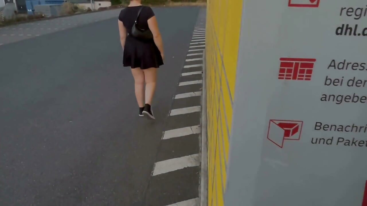Female Exhibitionist: at the Parcel Locker