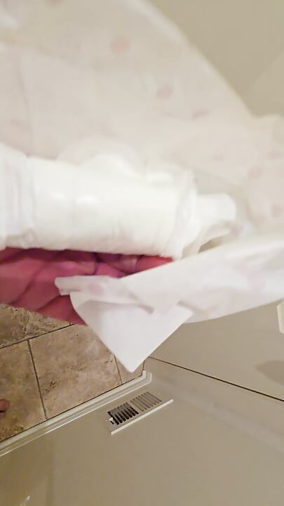 Pad Change in Microfiber Panties Takepad