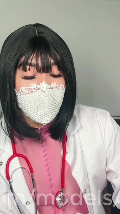 Captivating moment from "Medical Exam: Trans Doc Dominates Patient with Huge Cum Load"