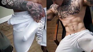 Jakipz Showing Off His Big Cock In Compression Shorts