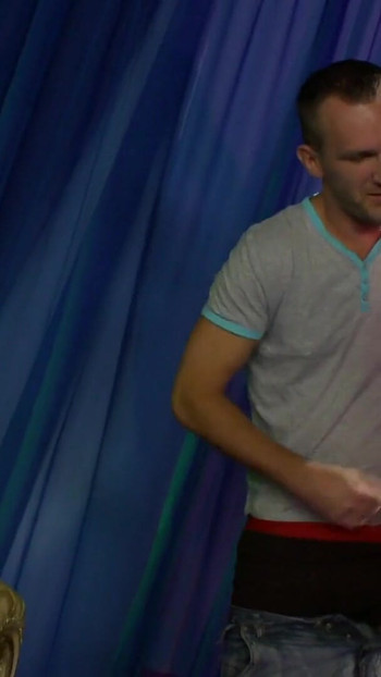 Iconic moment from "Kinky stud licks blonde stripper's pussy after her show"