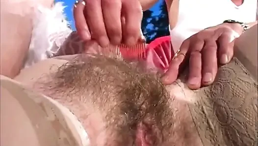 Old man love blonde milf hand in ass