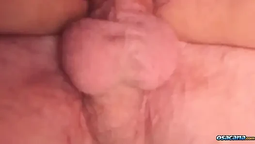Eating the older auntie in the fur, skin on skin filling her with cum