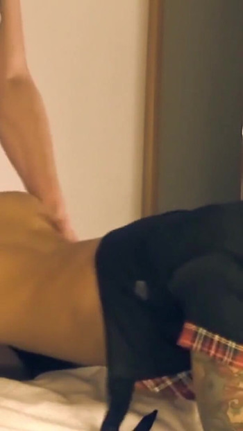 Powerful moment from "Sexy German Schoolgirl Fuck the Teacher and Swallow Sperm"