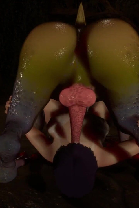 Gol 3D Busty Brunette Blowjobs Monster Frog Prince's Cock
