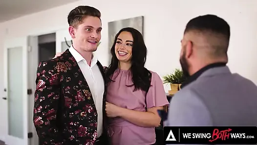 WIR SWINGEN IN BEIDE RICHTUNGEN - perfekte bisexuelle DOPPELPENETRATION und spermatausch während heißer dreier