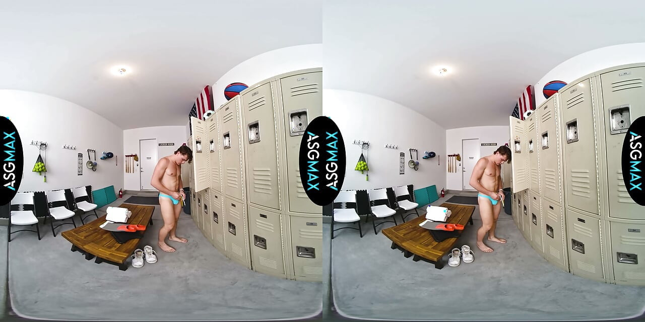 ASGMAX VR - Coach JAYDEN MARCOS Seduces & Fucks College Jock in VR Locker Room