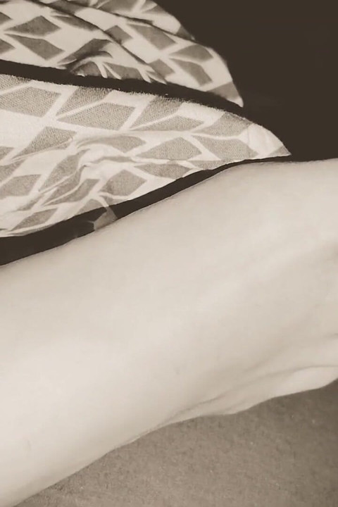 Secretly Touching My Stepsister's Legs with My Dick While She's Playing on the Phone