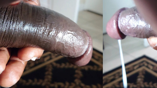 Black Man Jerking Off Black Cock  & Shooting Massive Loads Of Cum (Busting A Nut) Dirty Talking Gay Daddy Bear Cumming