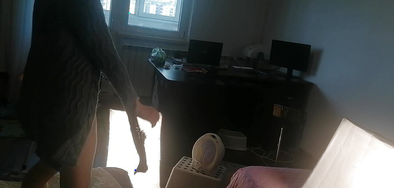 Sexy woman with hairy dancing naked. Woman with hairy, big, big ass. Amateur milf massages herself with a vibrator