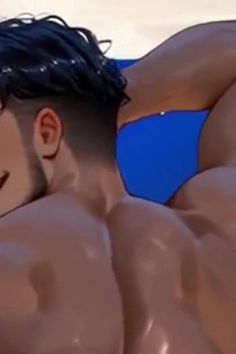 Latino Trans Man Receives a Hard Gift Inside His Asshole on the Beach. Ftm Hentai Animation.