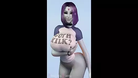Raven Jiggles Her Tits in a Tight, Seductive T Shirt