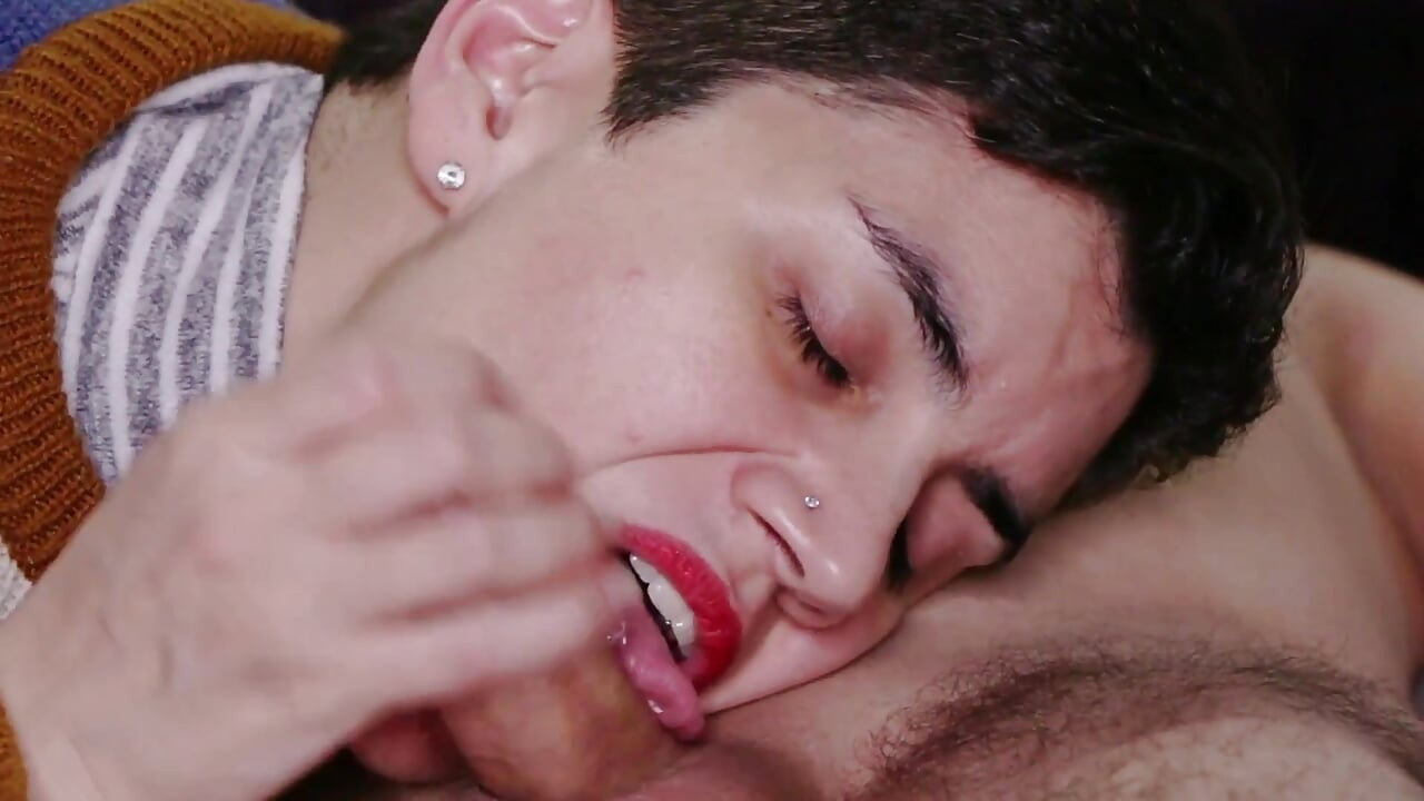 Messy Facial While Biting My Cock