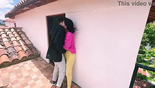 A quick with my best friend in public