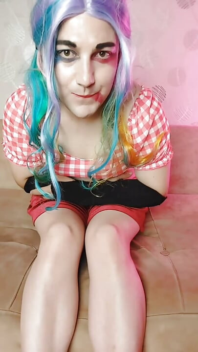 Harley Quinn Femboy Cosplay Model Crossdresser