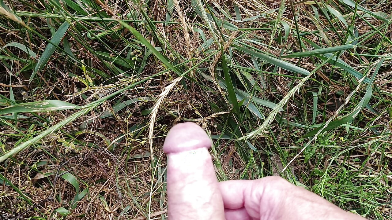 Jerking off in the field