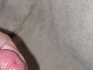 Chubby guy jerking and cumming