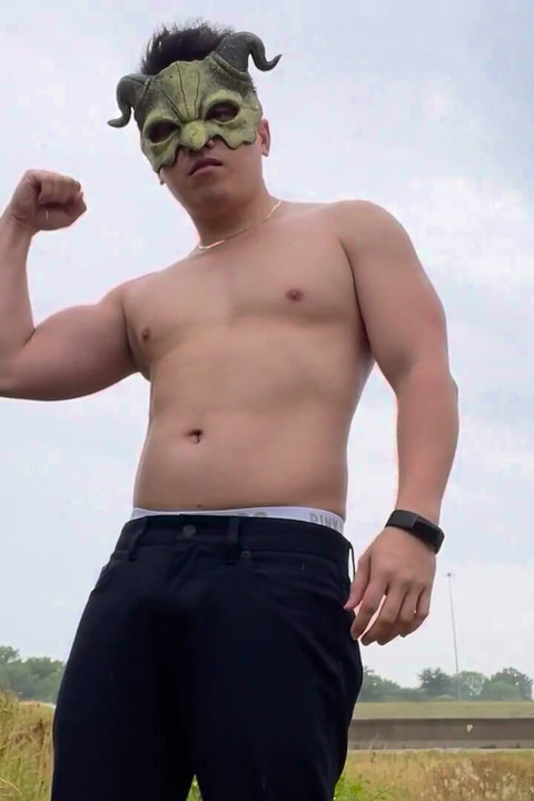 Rain-drenched Highway Exhibitionist: Muscular Stud Strips Naked Amid Rushing Traffic, Flexes, and Explodes in Ecstasy