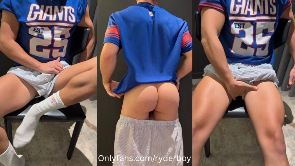 Pejantan bola NFL dengan kontol besar ngocok kontol & pamer pantat bahenolnya sampai dia mengerang keenakan