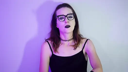 Goth Girl Smoking in Fishnets