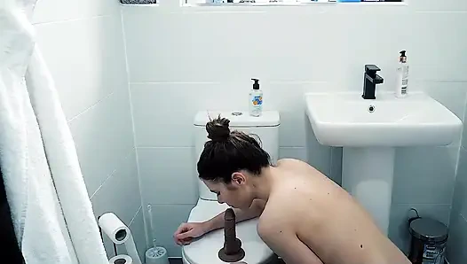 Black cock in the bathroom