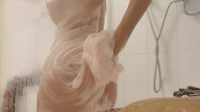 Rub a dub dub soaping in the shower