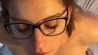 Blowjob with glasses