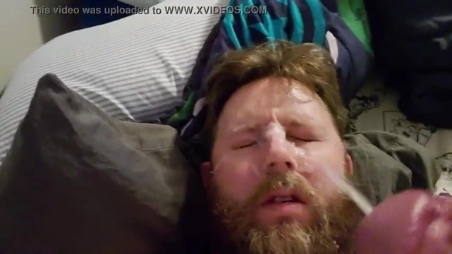 Self-Facial on Bearded Hottie