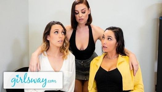 Girlsway - combat de trio pour décrocher le job avec Karlee Grey