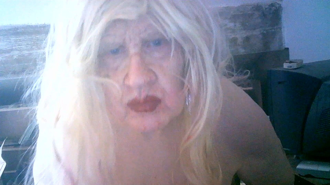 Sissy slag Sarah Fuckpig Millward exposed, without makeup apart from lipstick, or female clothes.