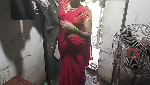Sister-in-law fucking in the kitchen with brother-in-law's cock standing in doggy style Hindi audio