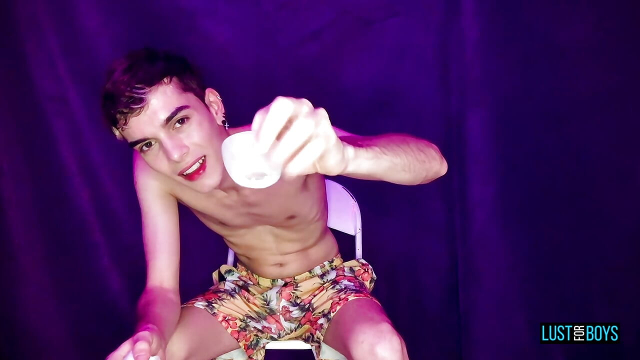 LustForBoys Henry Evans Strokes His Long Dick With An Egg Stroker And Big Bouncing Balls