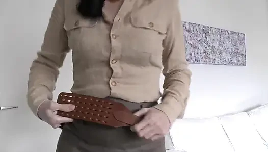 Aufregender gürtel anprobe mit einem wäscherock, teil 3, lady victoria Valente