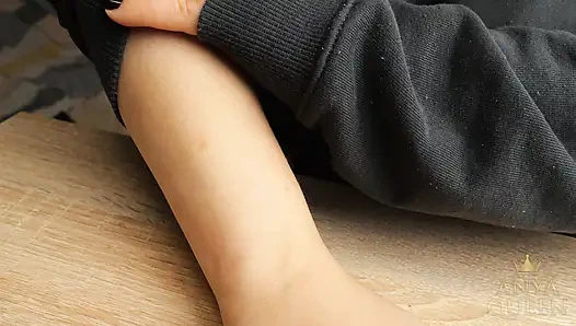 145 Hairy Forearms Fetish: Stroking Dildo with Natural Arm Hair