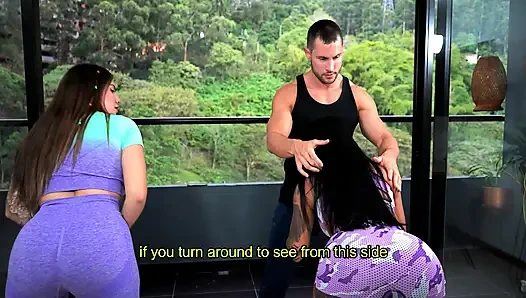 Koç ilk kardiyo dersinde azgın öğrencilerini sikiyor - Sara Blonde, Mariana Martix, Duncan Saint