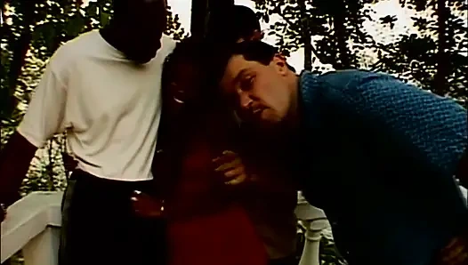 Curvy Mature Brunette Double Teamed in Sloppy Threesome