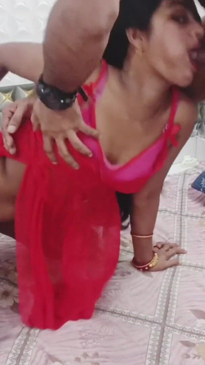 Desi Girl in Red Lingerie Hardcore Home Sex - Doggy & Missionary Fuck | Clip 1