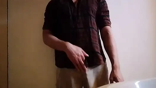 When the Handsome Boy Satisfies His Youthful Thirst by Erecting His Big Penis