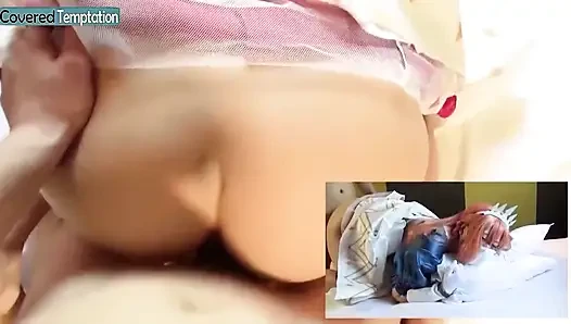 Грубый кримпай, Gyaru Косплейер идет далеко, Ahegao выставленная кульминация после кульминации