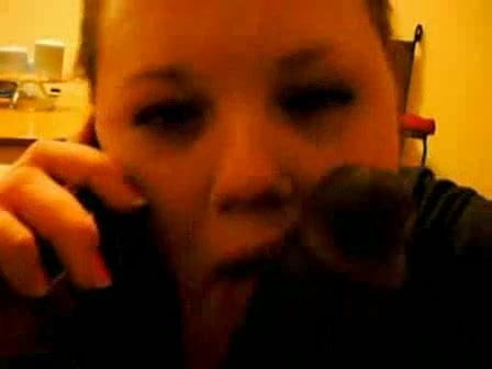 Blonde slut cheating on her boyfriend with a black dude