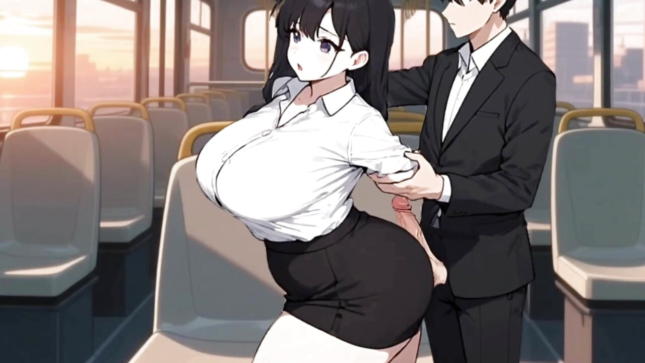 Anime Girl menggoda lelaki dengan kereta api ( AI dihasilkan )