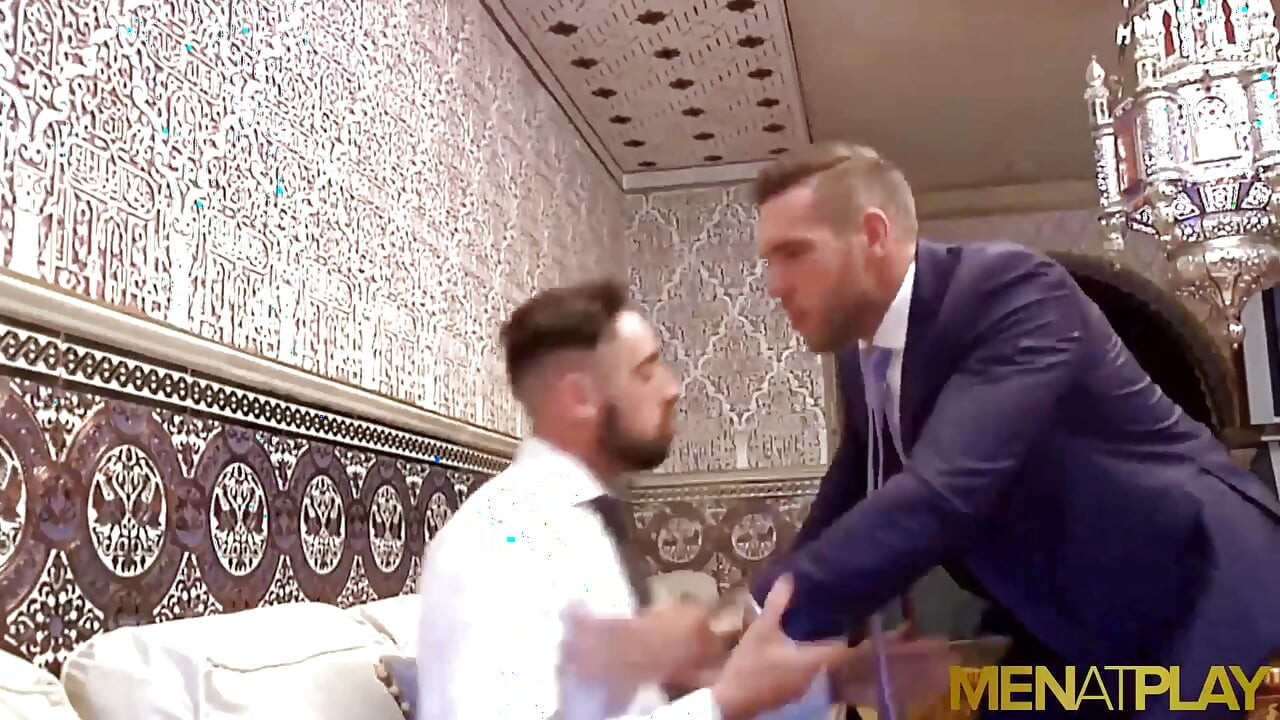 MENATPLAY - Suited hunks Alex Mecum and Massimo Piano ass fuck