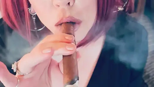 Cigar Smoking With Miss Tina Snua The Secretary!