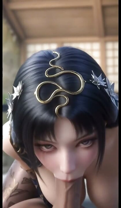 Nymphprince Ai Queen of Cock Suckers. 3D-cgi Stylized