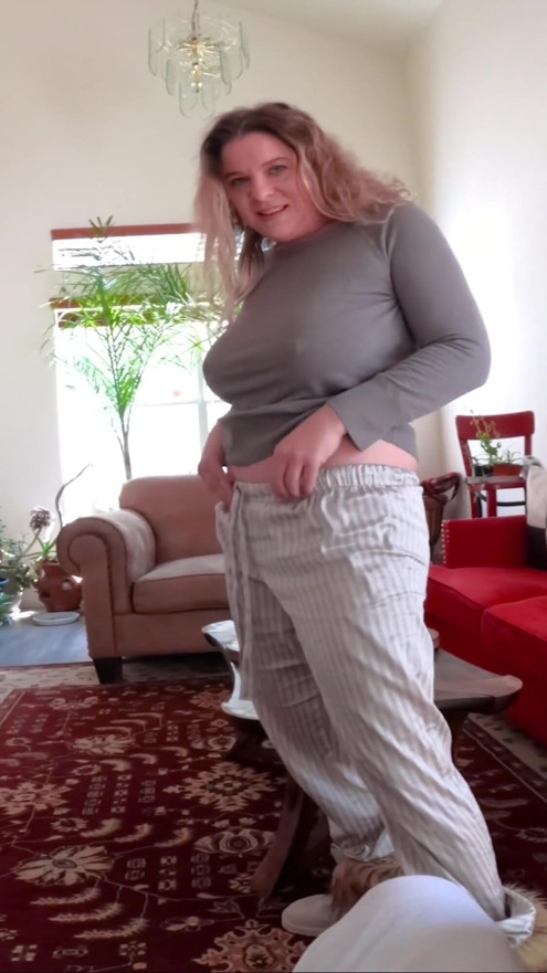 MILF with big natural tits bouncing fucked by stepson | Clip 1